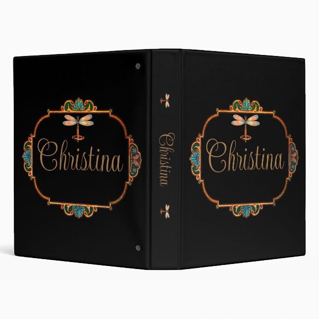 Magical Fairy Tale Fantasy Personalized 3 Ring Binder (Background)