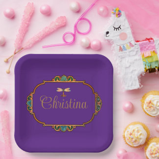 Magical Fairy Tale Fantasy Personalized Paper Plates