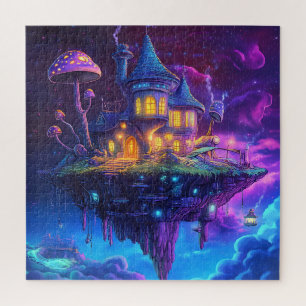 Magical Fairy Tale Mushrooms  & Floating Island  Jigsaw Puzzle