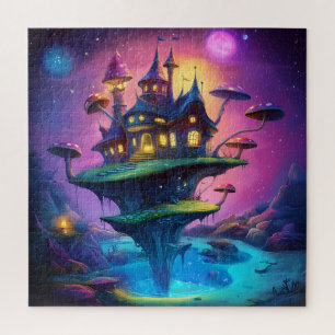 Magical Fairy Tale Mushrooms  & Floating Island  Jigsaw Puzzle