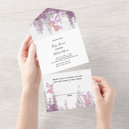 Magical Fairy Theme All In One Invitation