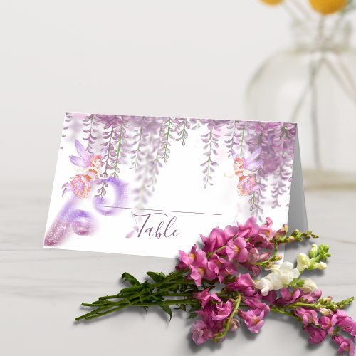Magical Fairy Theme Folded Place Card Table Card