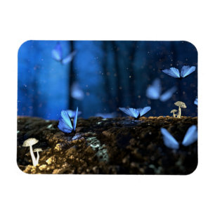 Magical Fairy Woods with Butterflies and Mushrooms Magnet