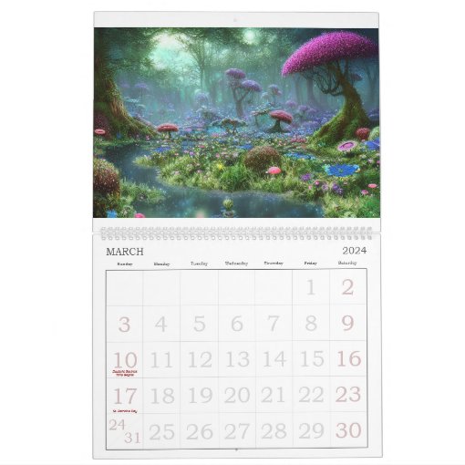 Magical Fairyland Fairy Houses Beautiful Gardens Calendar Zazzle