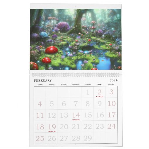 Magical Fairyland Fairy Houses Beautiful Gardens Calendar Zazzle