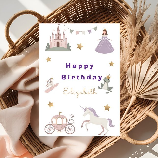 Magical Fairytale Castle Baby Girl Birthday Card (Creator Uploaded)