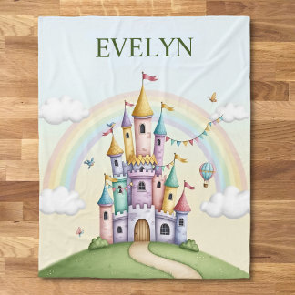 Magical Fairytale Castle Fleece Blanket