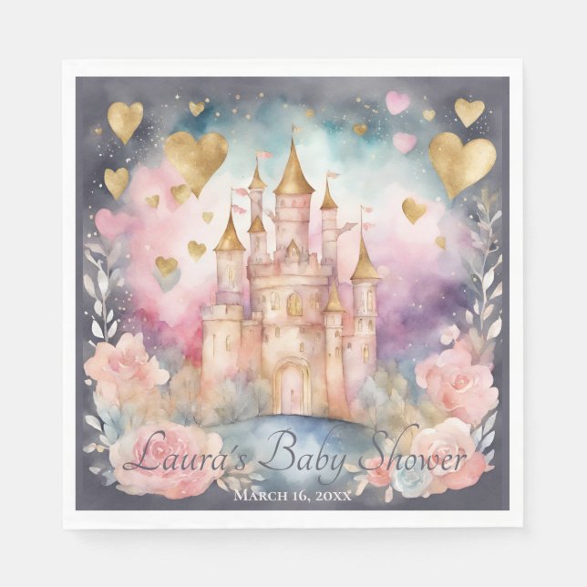 Magical Fairytale Princess Baby Shower  Napkins (Front)