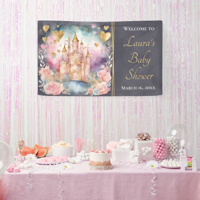 Magical Fairytale Princess Baby Shower Welcome Banner (Party)