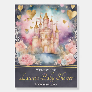 Magical Fairytale Princess Baby Shower Welcome Foam Board