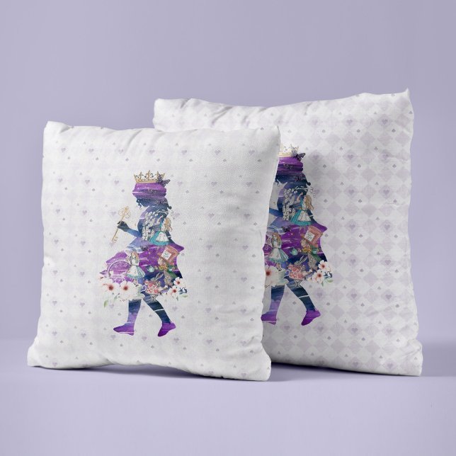 Magical Fairytale Storybook Alice In Wonderland Throw Pillow (Creator Uploaded)
