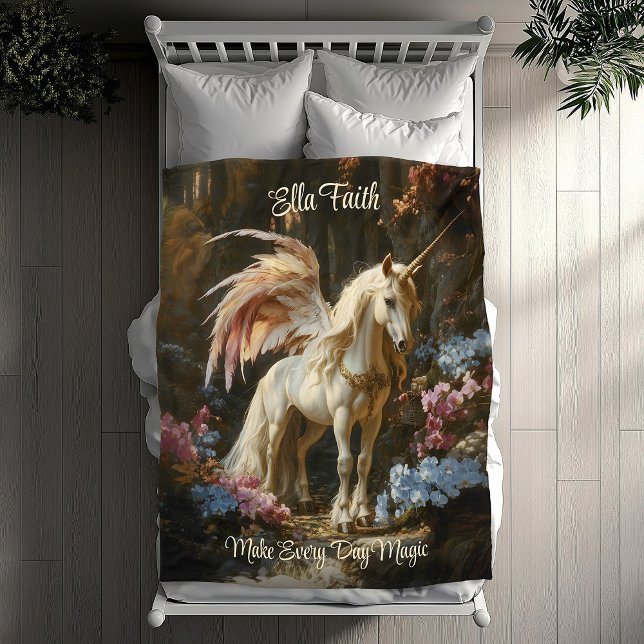 Magical Fairytale Unicorn Nursery or Teen Fleece Blanket (Creator Uploaded)