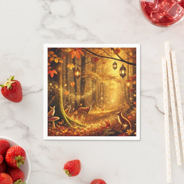 Magical Fall Enchanted Woodland Découpage Napkins (Insitu)