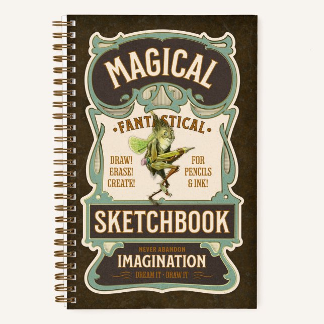 “Magical Fantastical Sketchbook” 5.5 x 8.5" Notebook (Front)