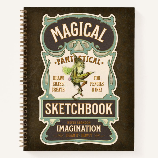 “Magical Fantastical Sketchbook” 8.5 x 11" Notebook (Front)