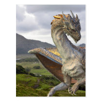 Magical Fantasy Bronze Dragon Postcard Magical Fantasy Bronze Dragon Postcard