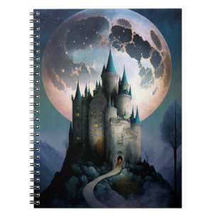 Magical Fantasy Castle Full Moon Notebook