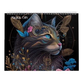 Magical fantasy cats - AI generated art Calendar