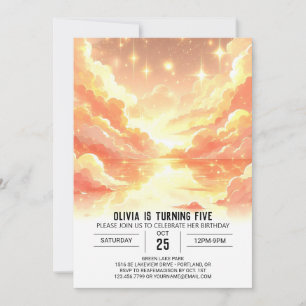 Magical Fantasy Celestial Digital Birthday Invitation