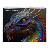 Magical  fantasy dragons -  AI generated art Calendar