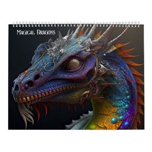 Magical  fantasy dragons _  AI generated art Calendar