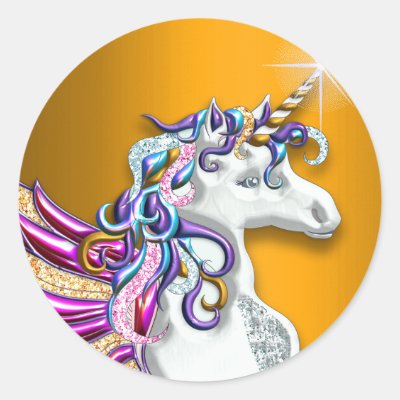 Magical Fantasy Golden Unicorn