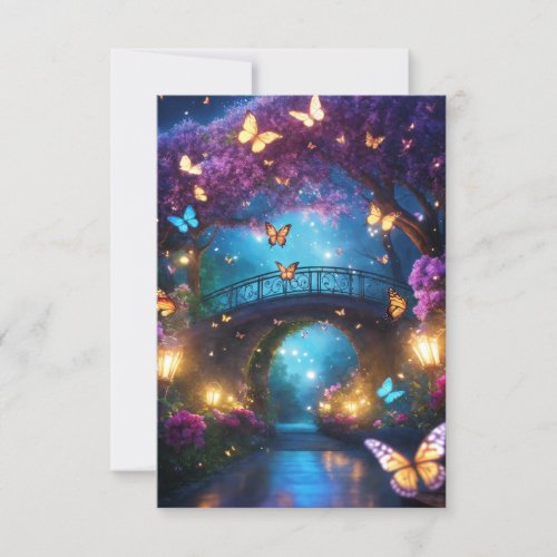 Magical Fantasy greeting card with Butterflies