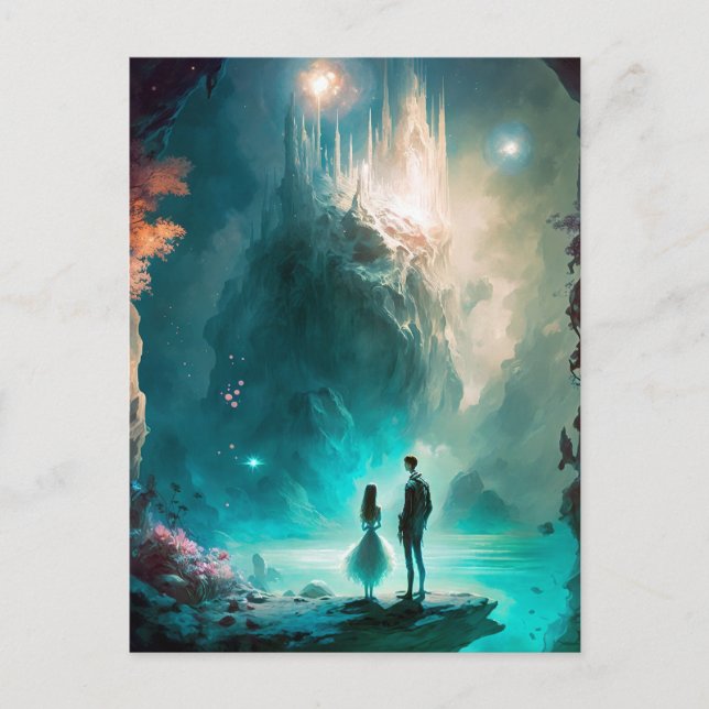 Magical Fantasy Landscape Art Postcard (Front)