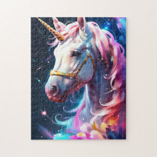 Magical Fantasy Rainbow Unicorn Kids and Adults Jigsaw Puzzle