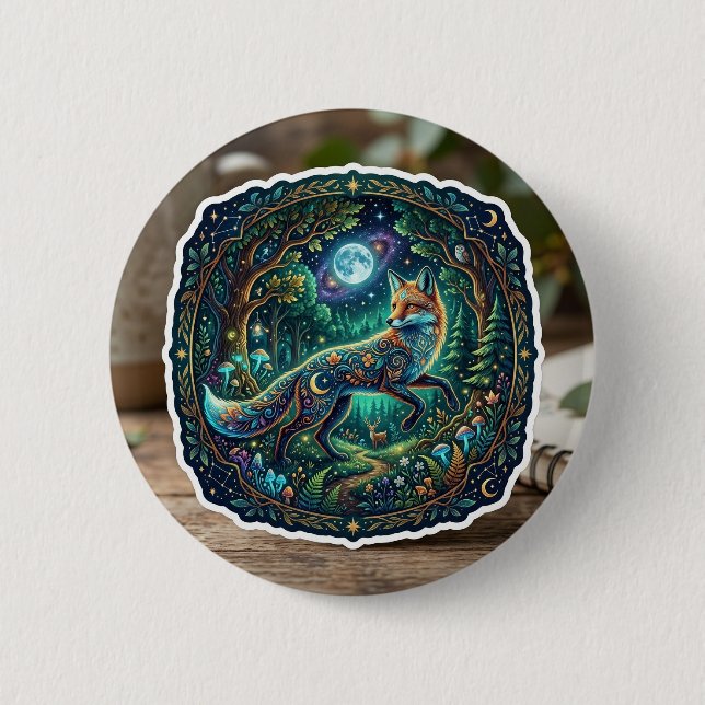 Magical Fantasy Sticker Button (Front)