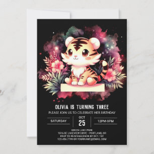 Magical Fantasy Tiger Birthday  Invitation