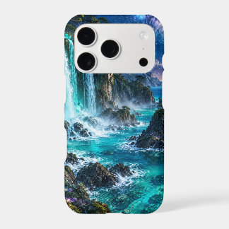 Magical Fantasy Waterfall on Ocean Coast Under Mil iPhone 17 Pro Case