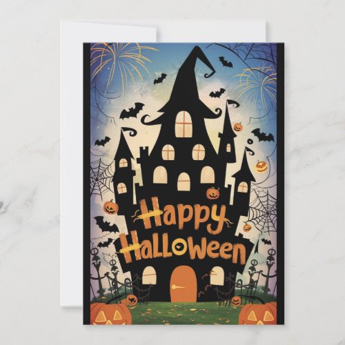 Magical Festive Happy Halloween Holiday Card