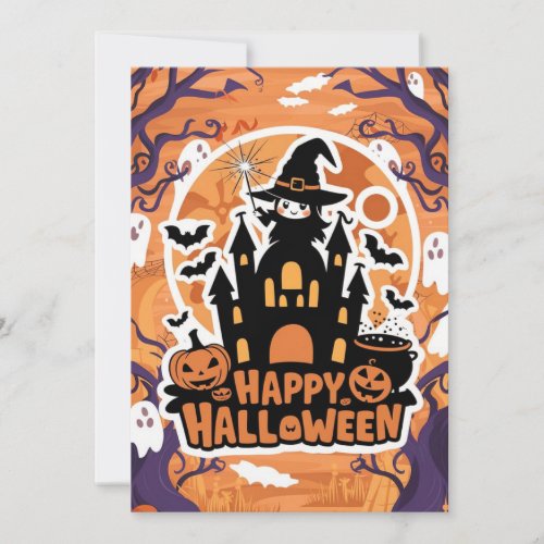 Magical Festive Happy Halloween Holiday Card