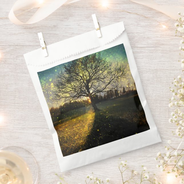 Magical fireflies dreamy landscape favor bag (Clipped)