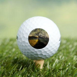 Magical fireflies dreamy landscape golf balls