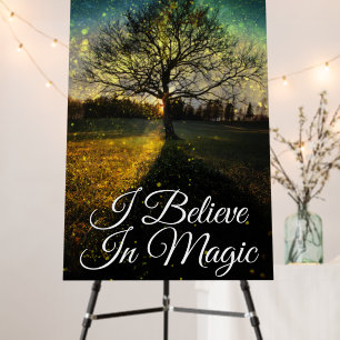 Magical fireflies dreamy landscape I believe magic Foam Board
