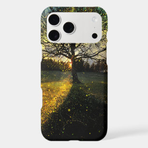 Magical fireflies dreamy landscape iPhone 17 pro max case