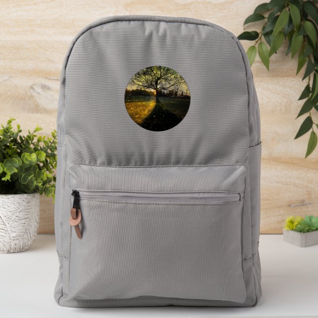 Magical fireflies dreamy landscape patch (On Backpack)