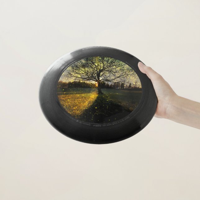 Magical fireflies dreamy landscape Wham-O frisbee (In Hand)