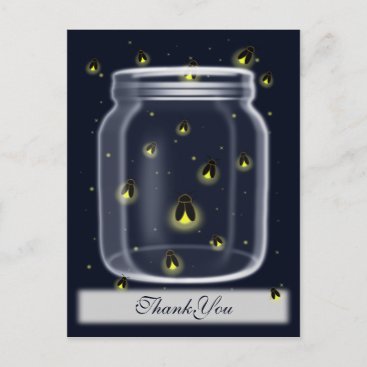 magical fireflies mason jar thank you cards
