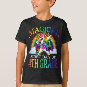 Magical First Day Of 4th Grade Unicorn  T-Shirt