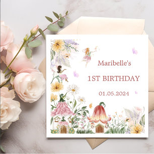 Magical Floral Fairy Birthday Napkins