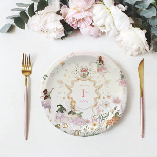 Magical Floral Fairy Birthday Party Paper Plates