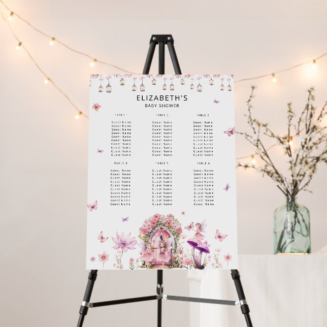 Magical Floral Garden Fairy Baby Shower Foam Board (In Situ (Stand))