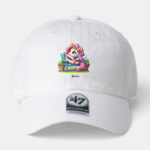 Magical Floral Unicorn Personalized Girly Gift Hat