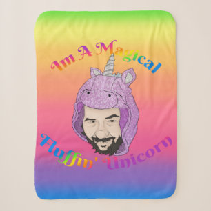 Magical Fluffin Unicorn Small Sherpa Blanket