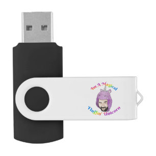 Magical Fluffin Unicorn USB Swivel Flash Drive