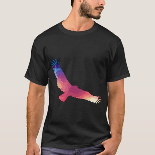 Magical Flying Eagle Trippy Silhouette T_Shirt