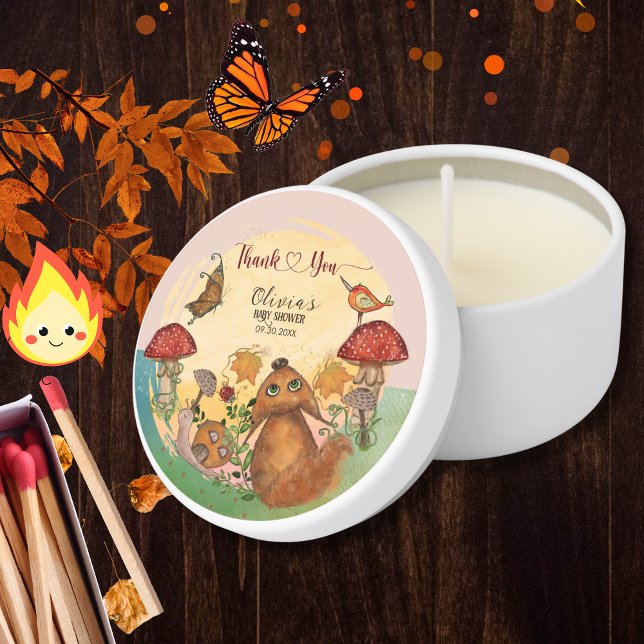 Magical Forest Baby Shower Custom  Mini Candle Favors (Magical Forest Baby Shower Custom Mini Candle Favors)